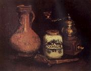 Still Life with Coffee Mill ,Pipe Case and Jug (nn04) Vincent Van Gogh